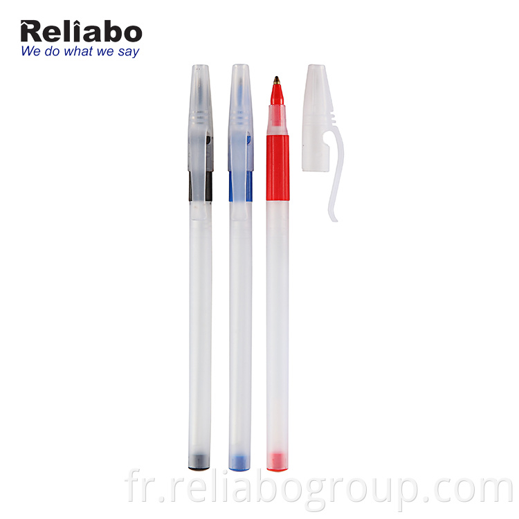 Reliabo produit de haute qualité design personnalisé logo de la marque stylo à bille en plastique à prise souple